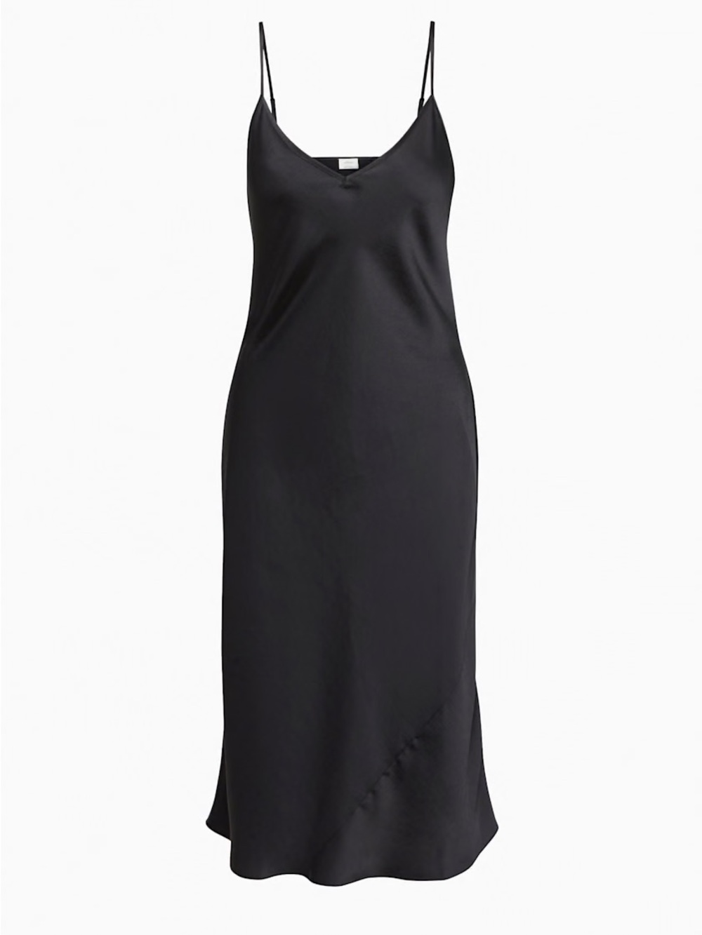 Aritzia Wilfred Only Slip Satin Midi Dress - Black - Picture 4 of 8